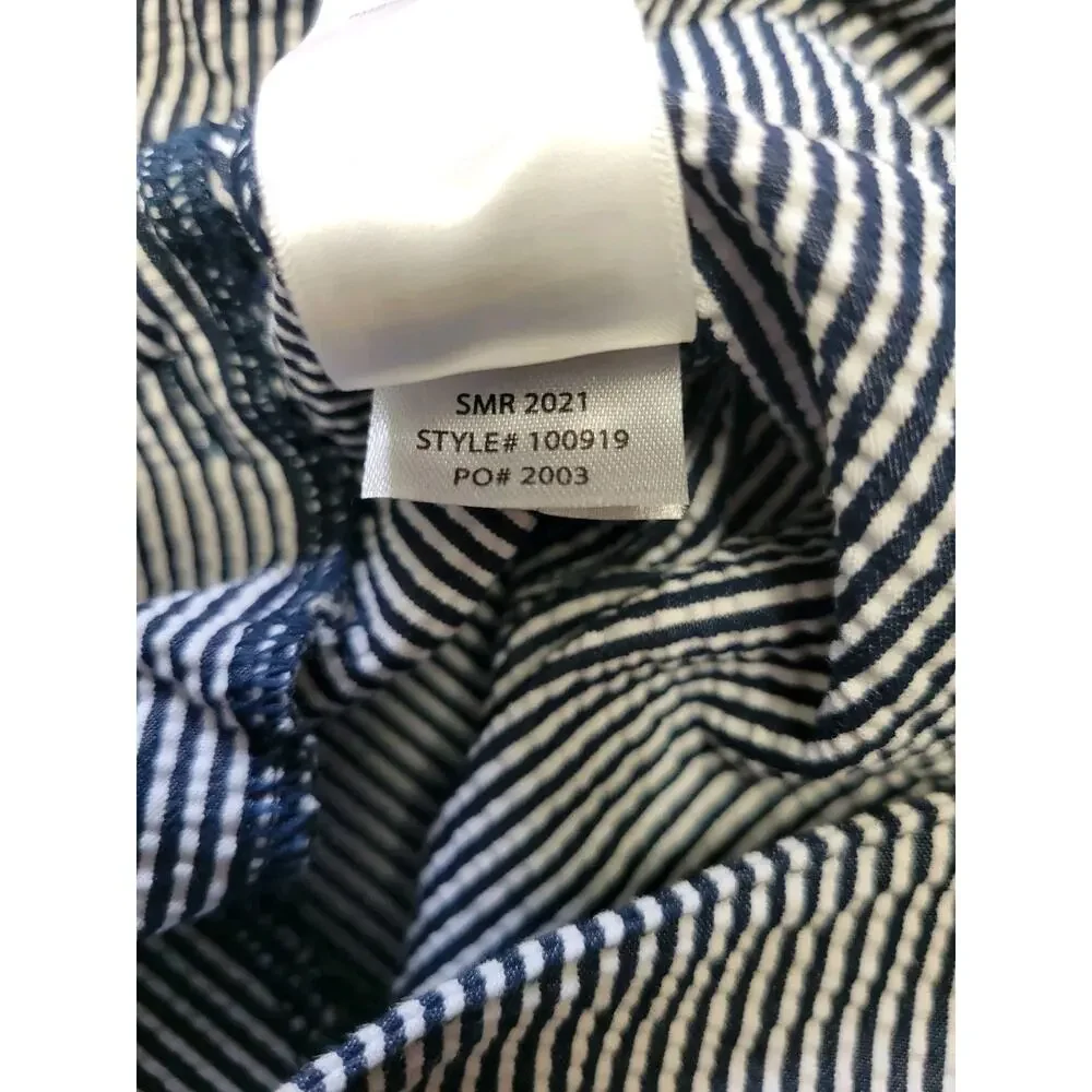 Rhone Seersucker Stretch Resort Pants Fits Mens 28×33 Blue White Striped Golf